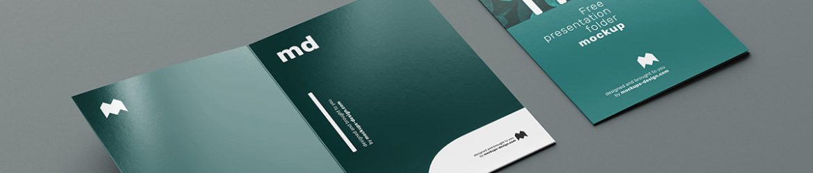 Free presentation folder mockup