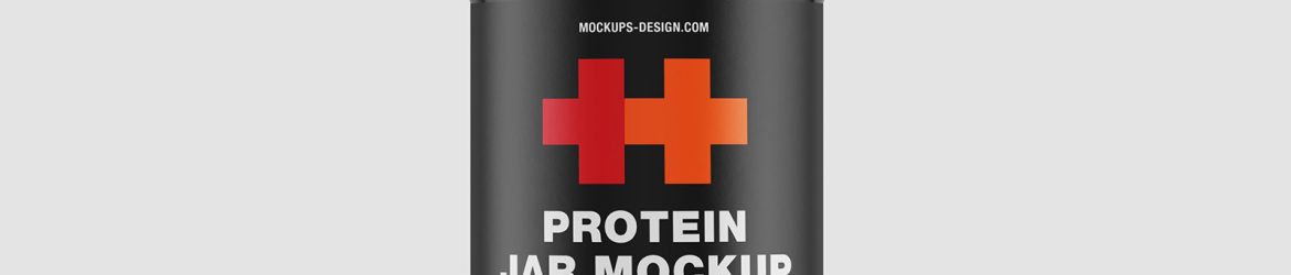 Free protein jars mockup