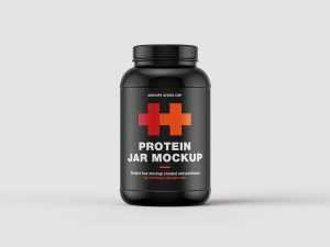 Free protein jars mockup