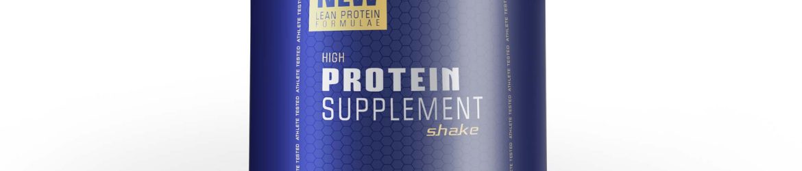 Free Protein Powder Packaging Bottle Mockup (PSD)