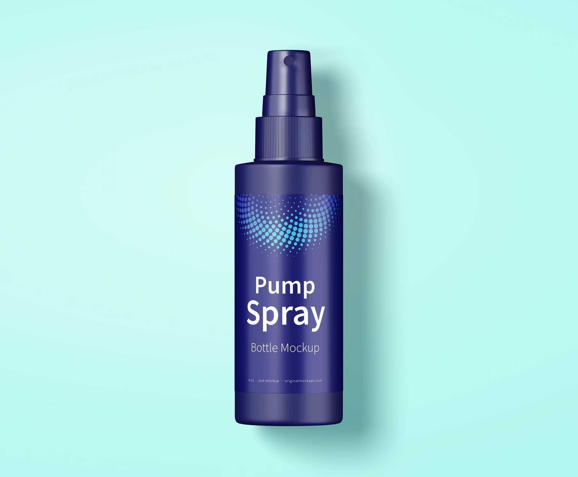 Free Pump Spray Bottle Mockup (PSD)