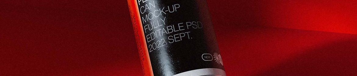Free Realistic Drinking Can Mockup (PSD)