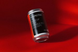 Free Realistic Drinking Can Mockup (PSD)