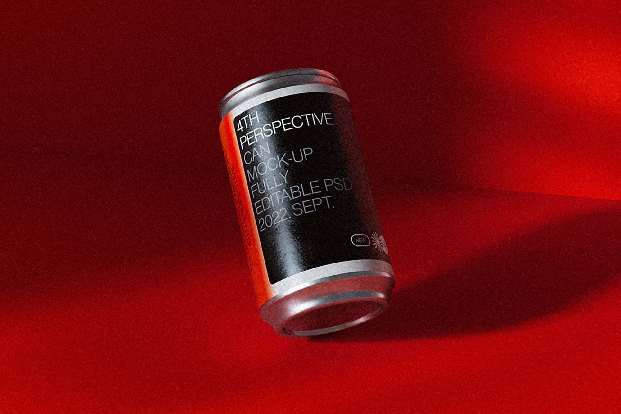 Free Realistic Drinking Can Mockup (PSD)