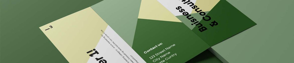 Free Realistic Trifold Brochure Mockup (PSD)