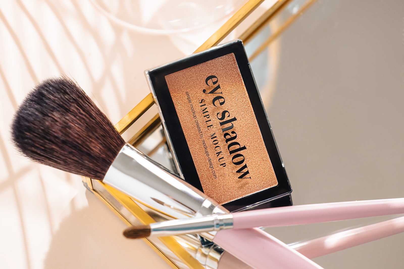 Free rectangle eye shadow mockup