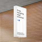 Free rectangle hanging sign mockup - Instant Download