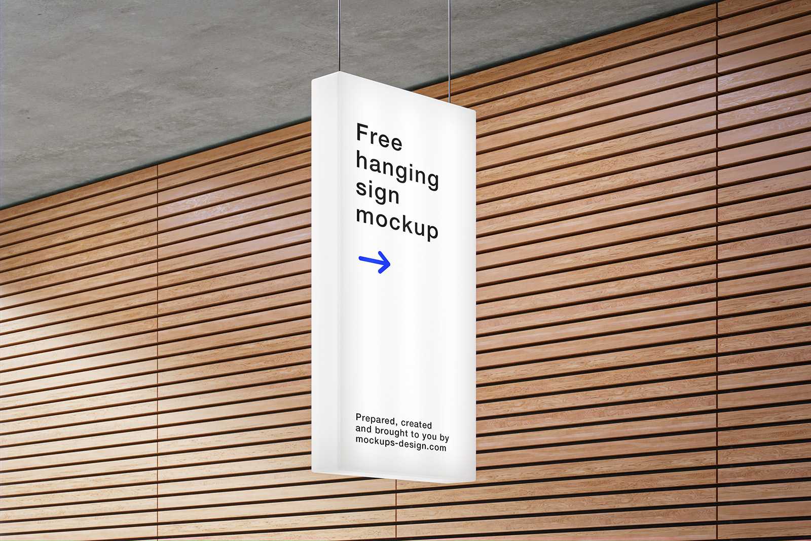 Free rectangle hanging sign mockup - Instant Download