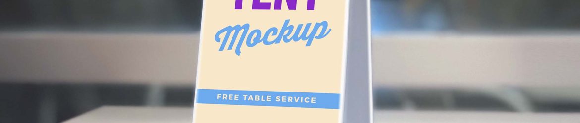 Free Restaurant Table Tent Mockup (PSD)