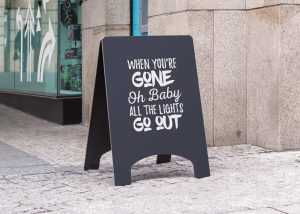 Free Roadside Chalkboard Mockup (PSD)