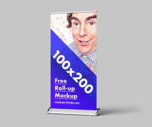 Free roll-up mockup / 100x200 cm