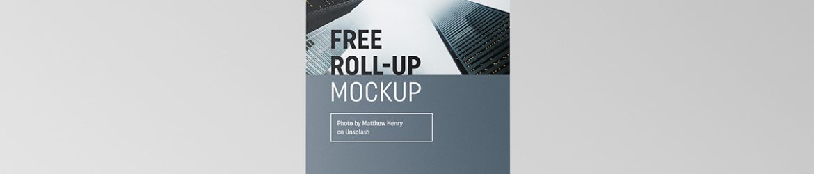 Free roll-up mockup / 100x200 cm