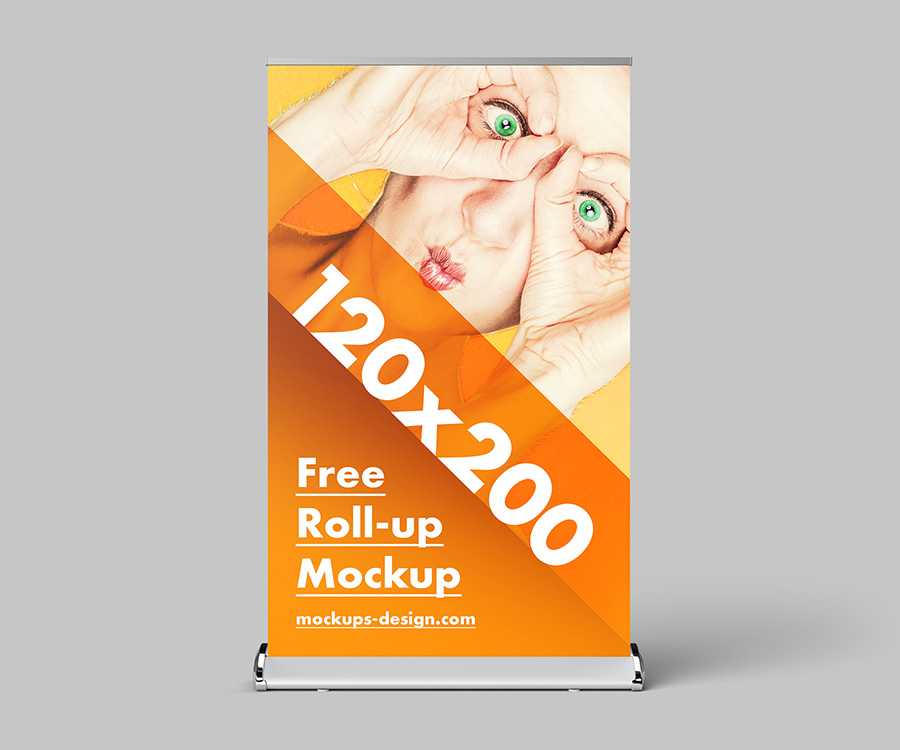 Free roll-up mockup / 120x200 cm