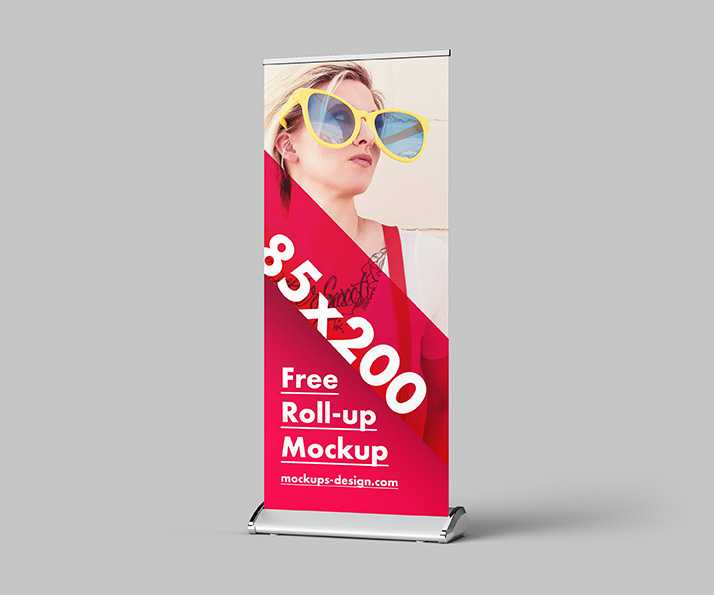 Free roll-up mockup / 85x200 cm
