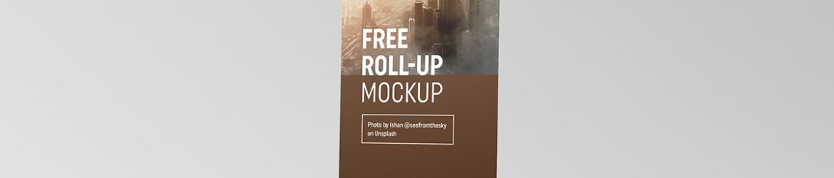 Free roll-up mockup / 85x200 cm