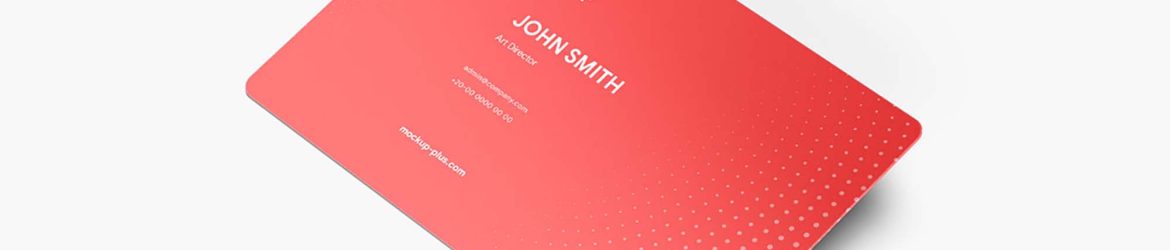 Free Round Corners Business Card Mockup (PSD)