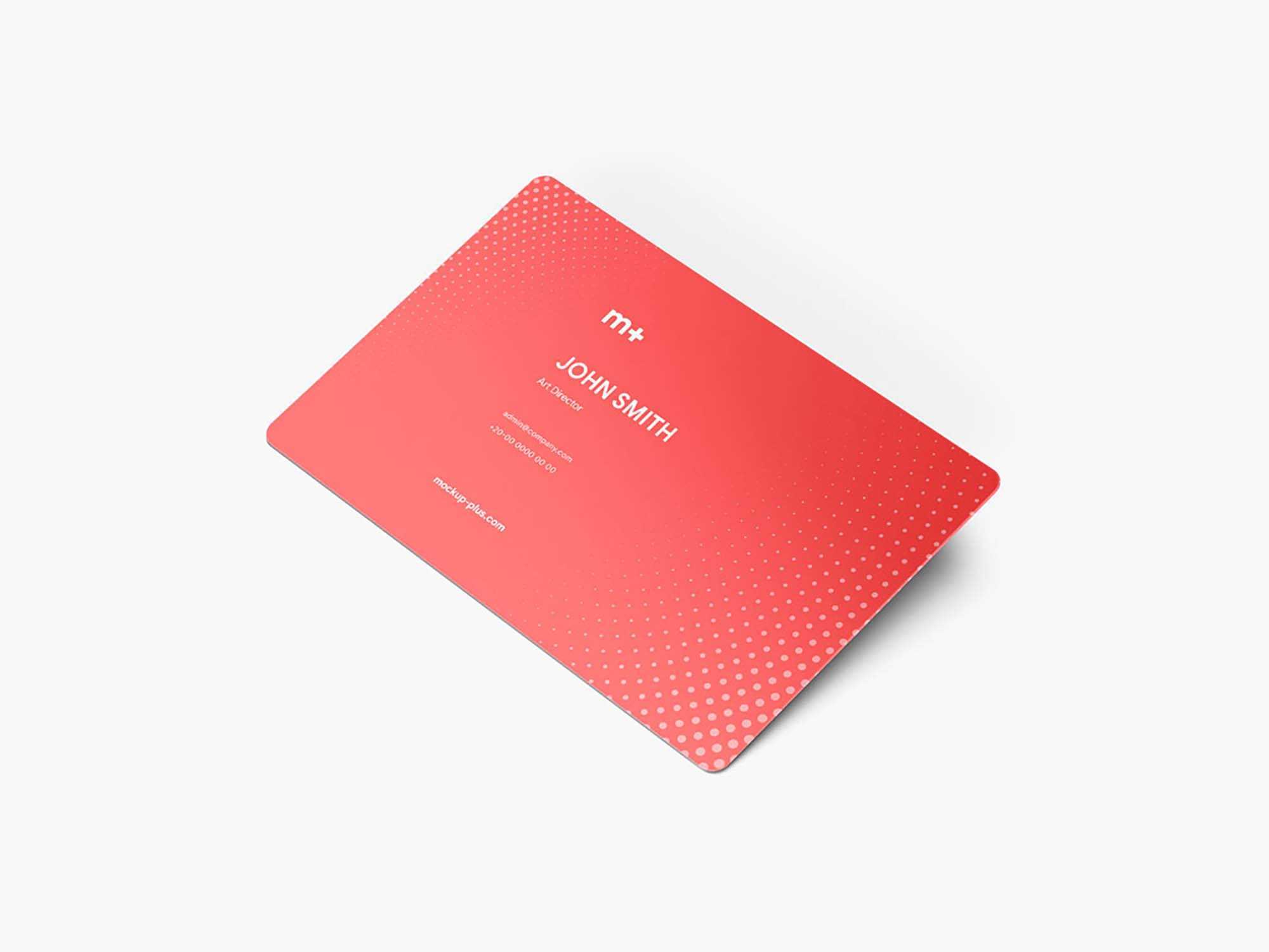 Free Round Corners Business Card Mockup (PSD)