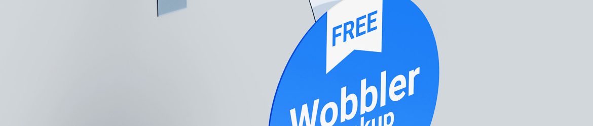 Free round wobbler mockup