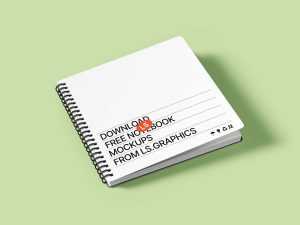 Free Rounded Corners Spiral Notebook Mockup (PSD)