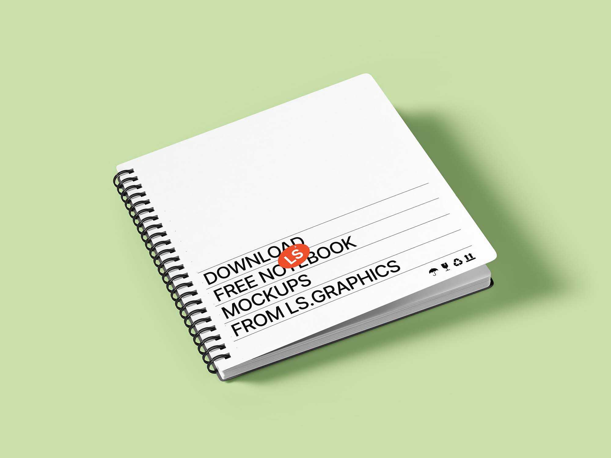 Free Rounded Corners Spiral Notebook Mockup (PSD)