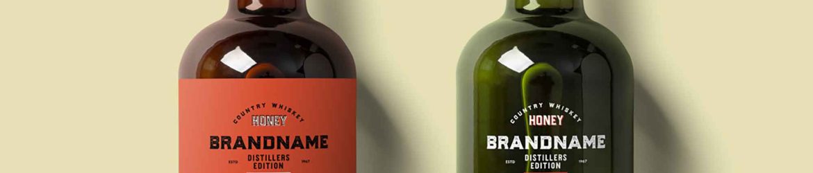 Free Rum Bottle Mockup (PSD)