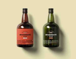 Free Rum Bottle Mockup (PSD)