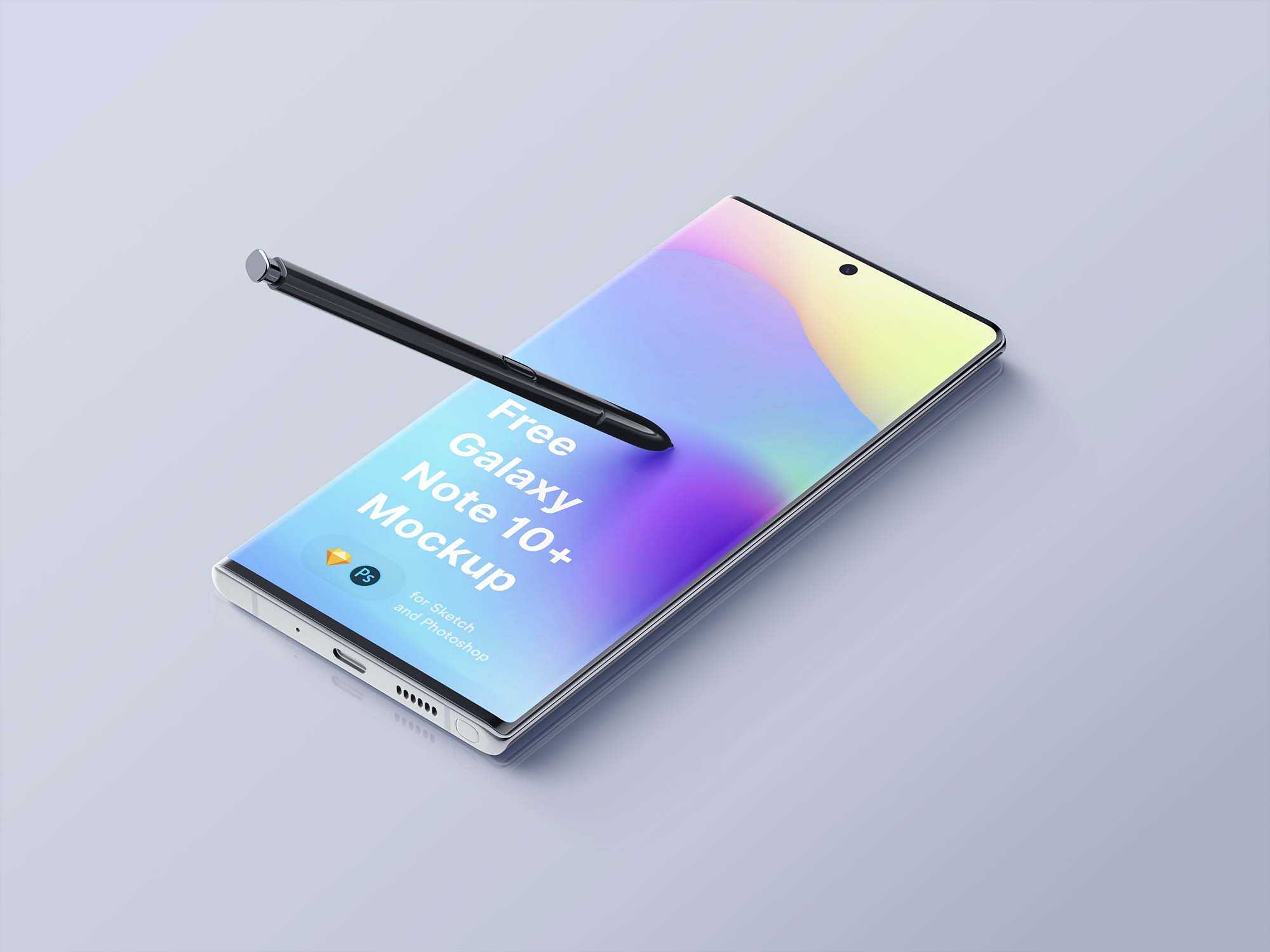 Free Samsung Galaxy Note 10 Plus Mockup (PSD)