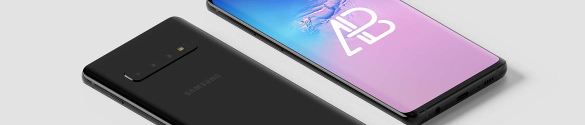 Free Samsung Galaxy S10 Isometric Mockup (PSD)
