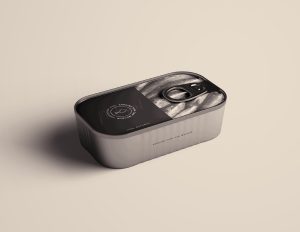 Free Sardine Can Mockup PSD