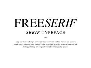 Free Serif Font Family