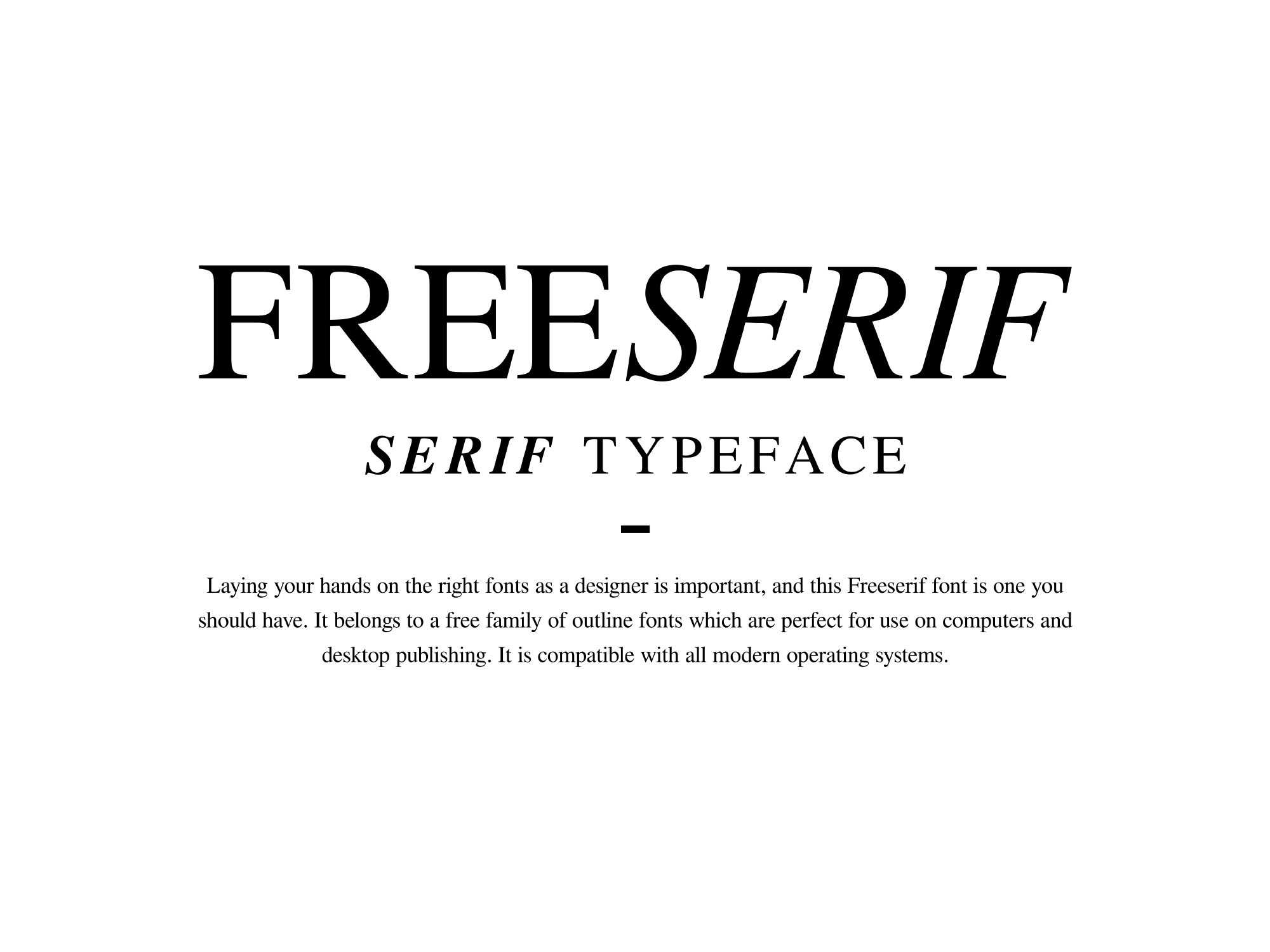 Free Serif Font Family