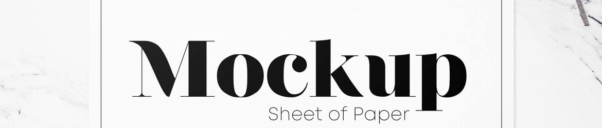 Free Sheet of Paper Mockup (PSD)