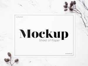 Free Sheet of Paper Mockup (PSD)