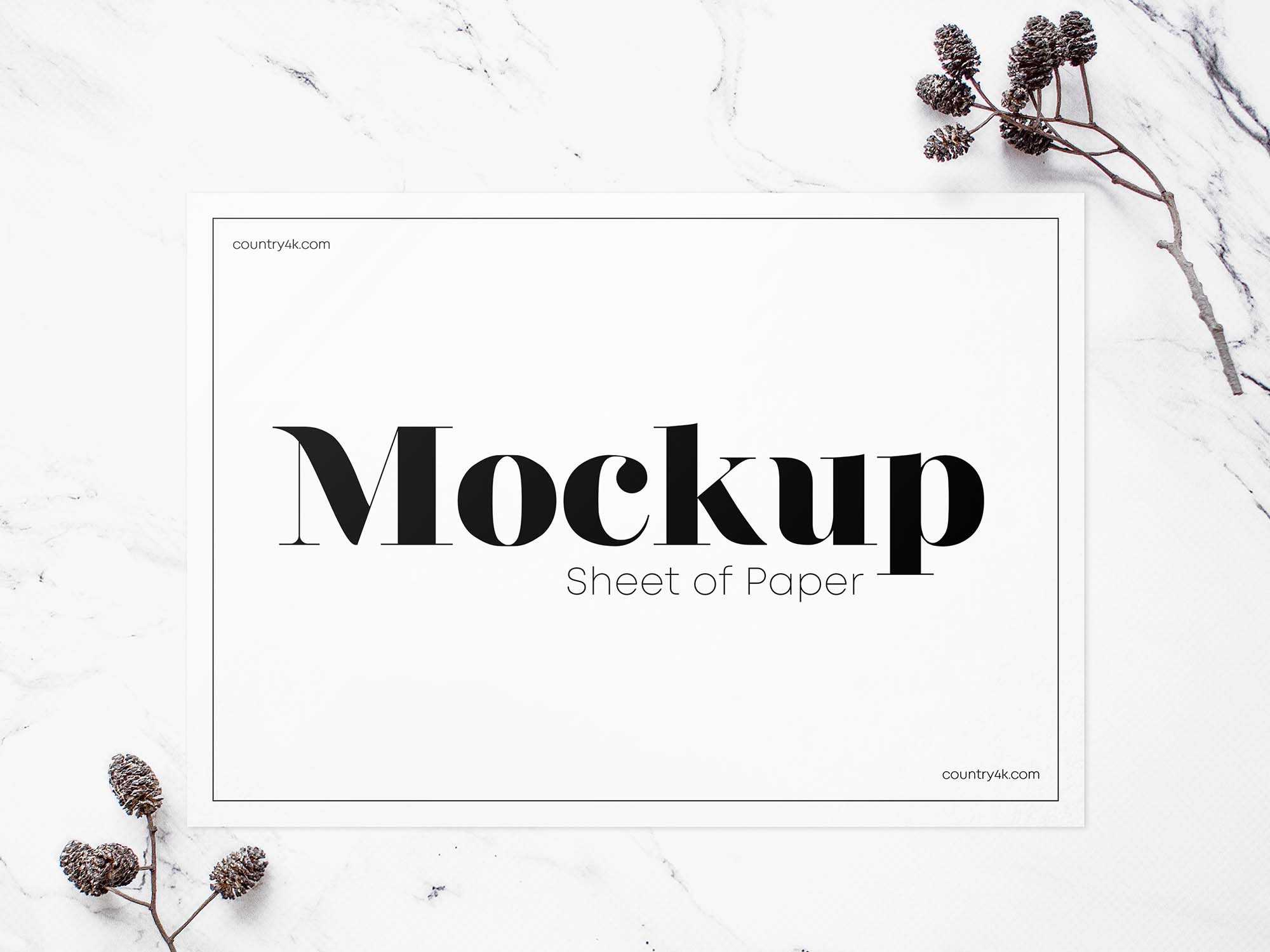 Free Sheet of Paper Mockup (PSD)