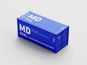 Free shipping container mockup