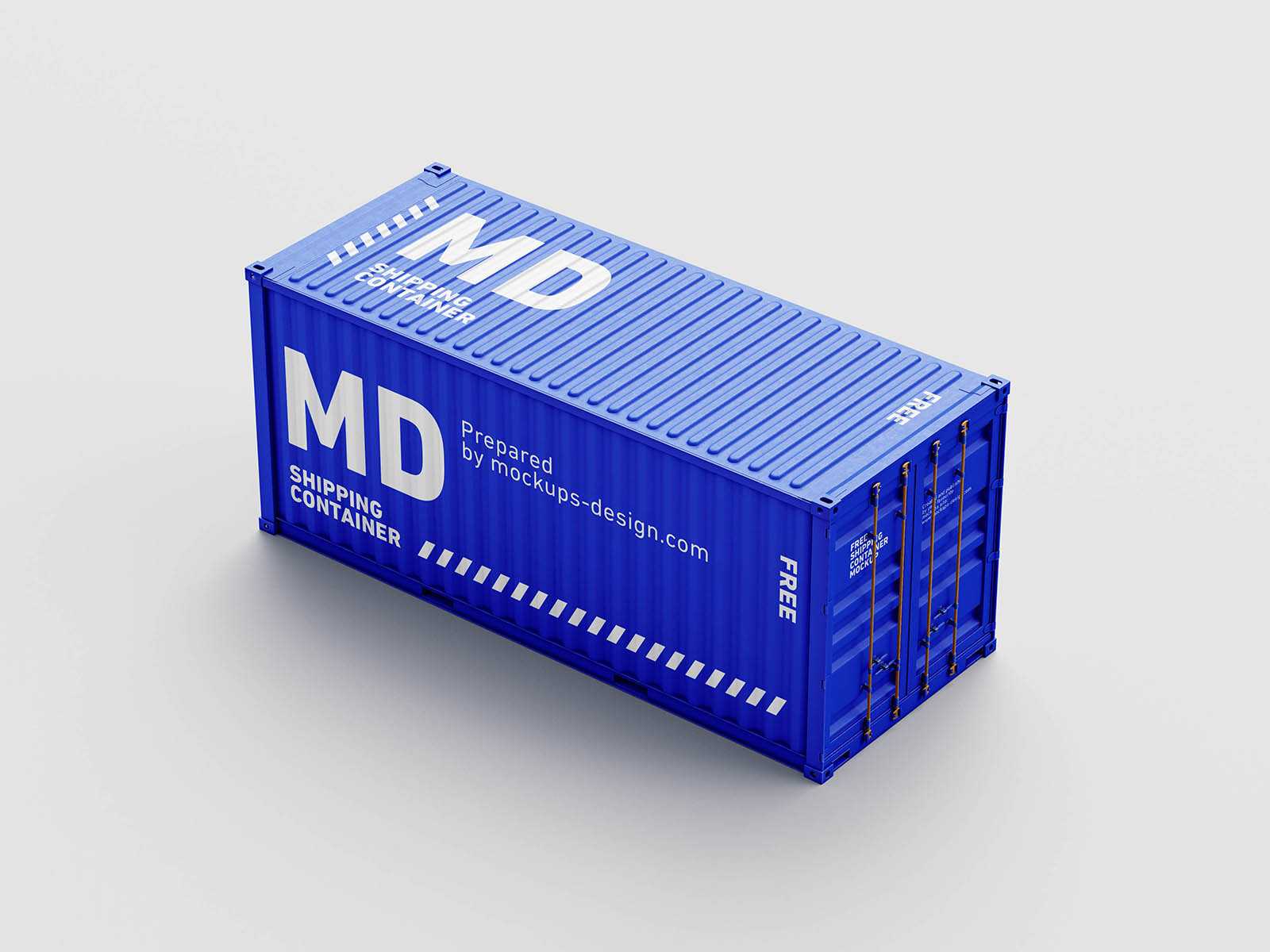 Free shipping container mockup