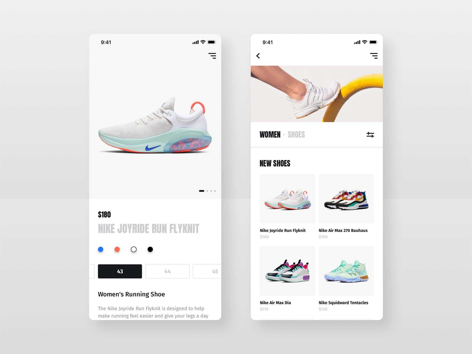 Free Shoes Shop E-commerce UI Template (XD, Sketch)