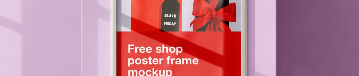 Free shop poster frame mockup - Instant Download