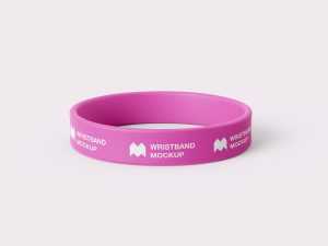 Free silicone wristband mockup
