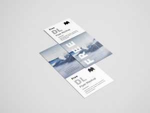 Free simple DL flyers mockup