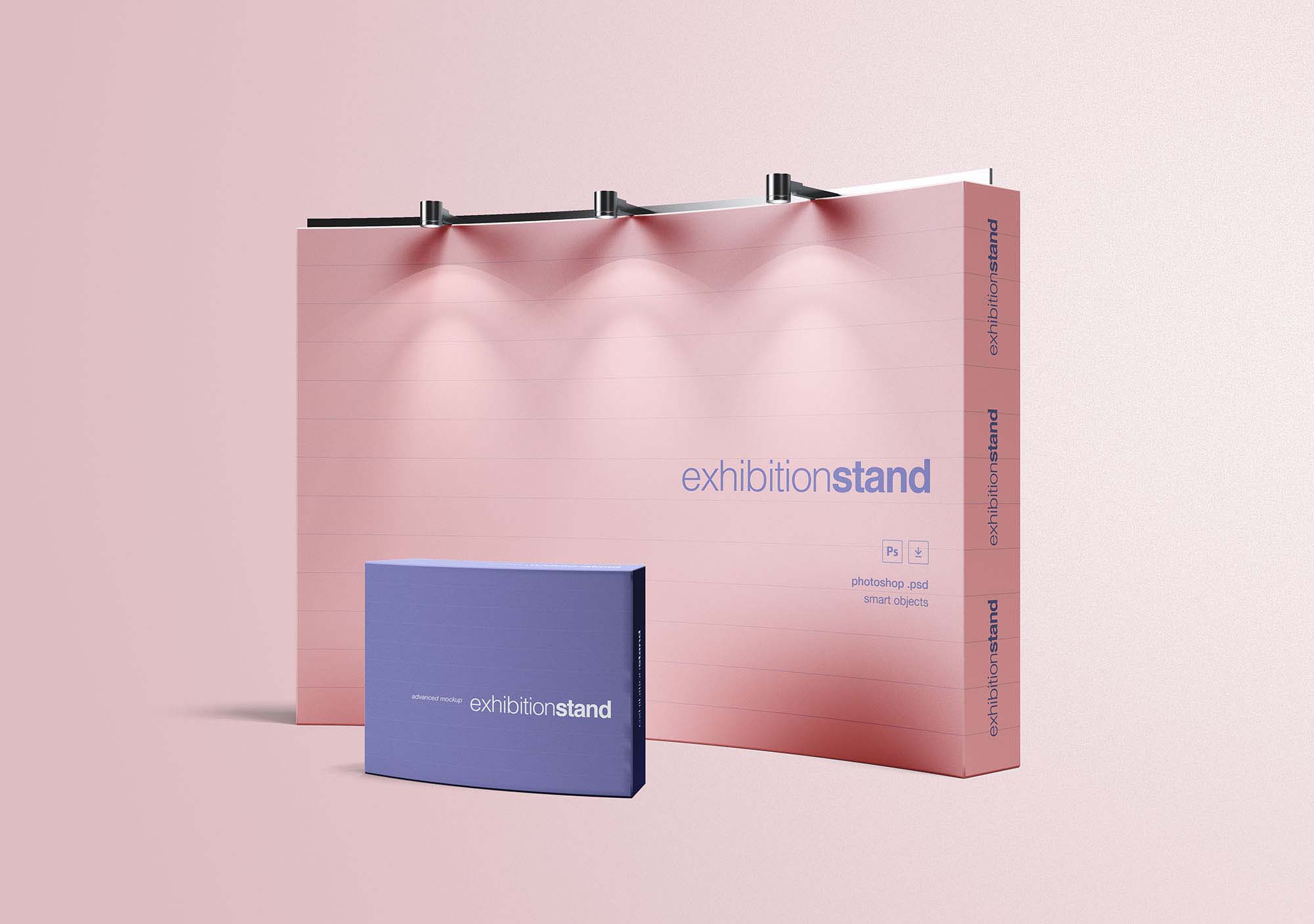 Free Simple Exhibition Stand Mockup (PSD)
