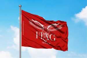 Free Simple Flag Mockup (PSD)