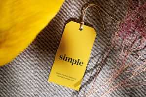 Free simple label tag mockup