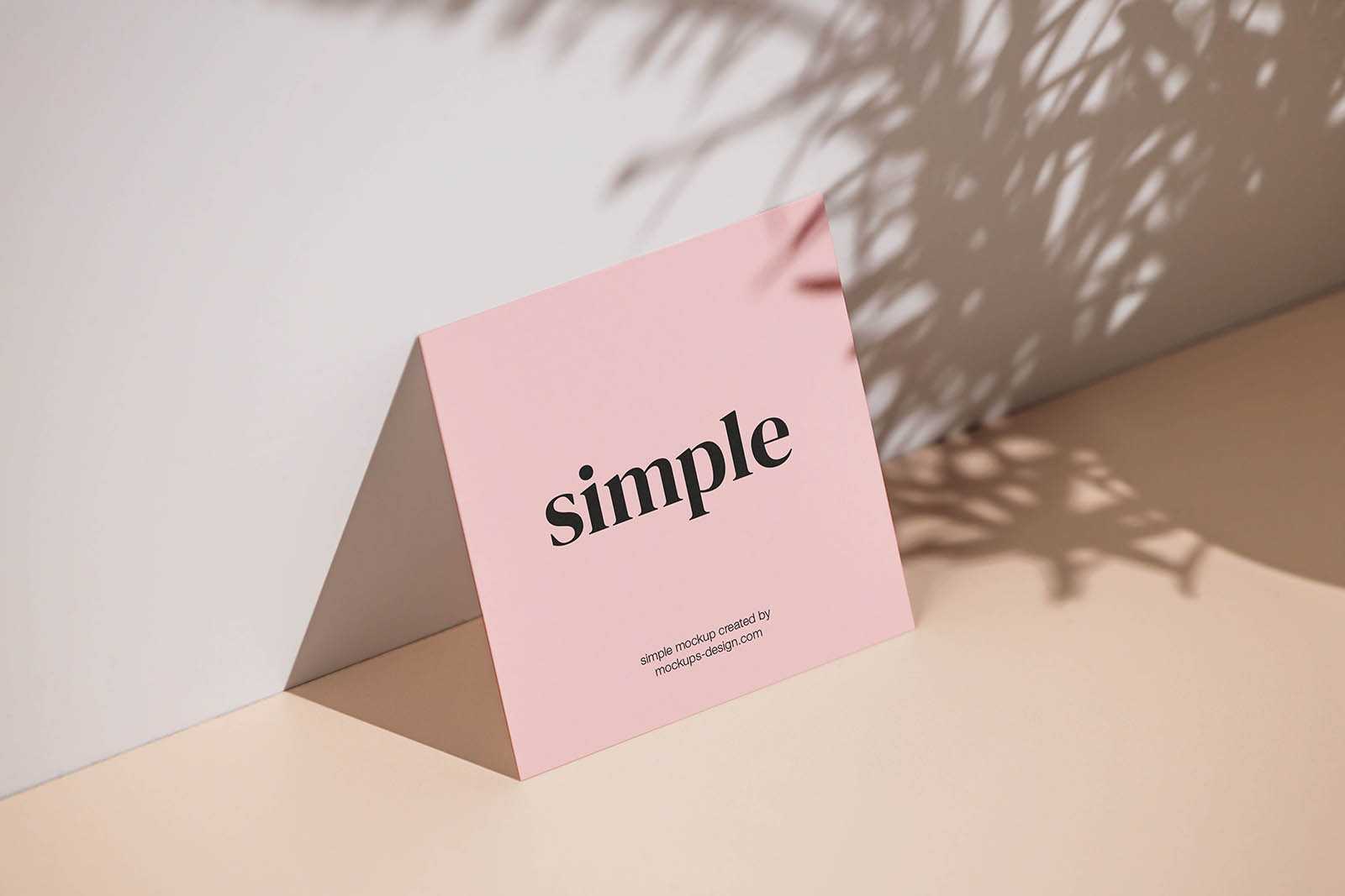 Free simple square flyer mockup