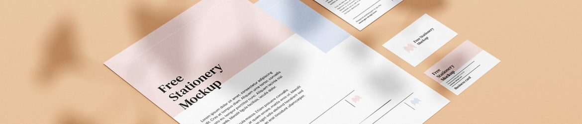 Free simple stationery mockup