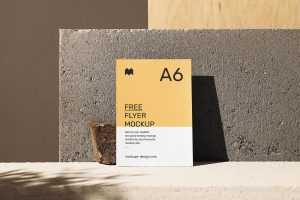 Free single flyer scene mockup