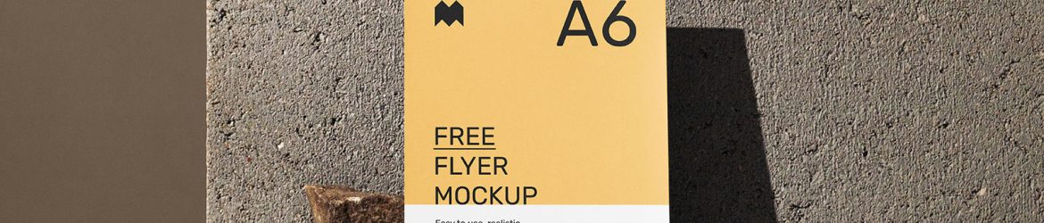 Free single flyer scene mockup