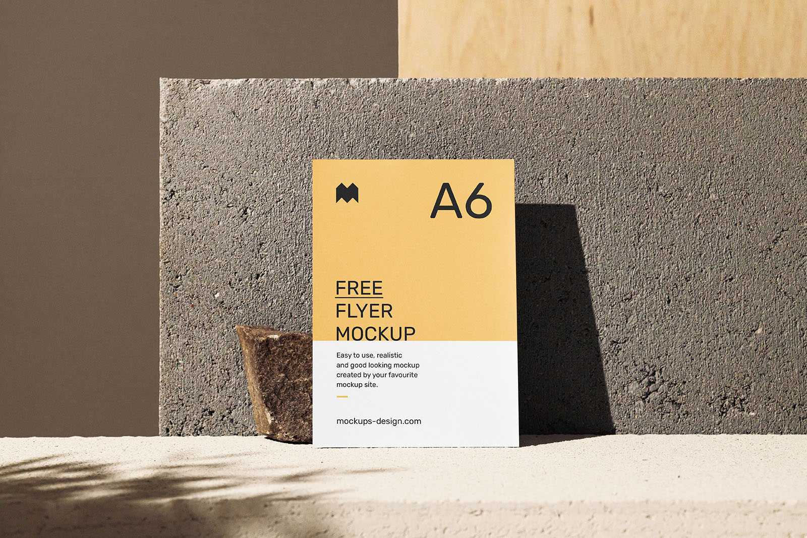 Free single flyer scene mockup