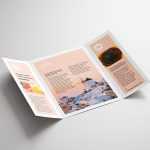 Free single gate fold brochure mockup