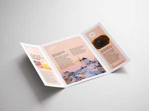 Free single gate fold brochure mockup